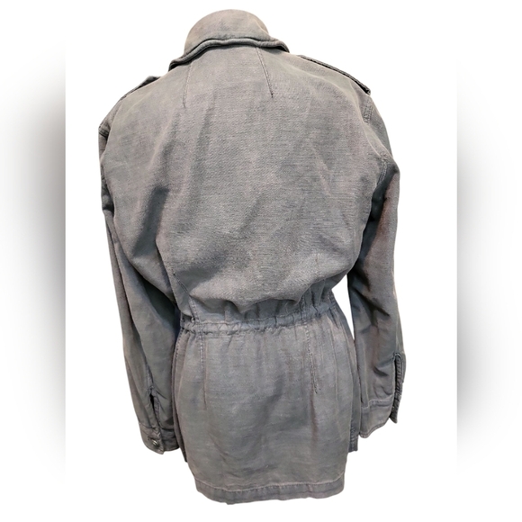Free People Dark Gray NOT YOUR BROTHER'S Military Utility Jacket S - Picture 5 of 16